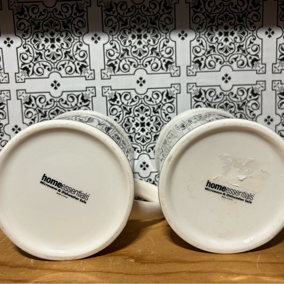 Home Essentials  “The Mr. & Mrs.” White and Black Mugs Set - Picture 4 of 4